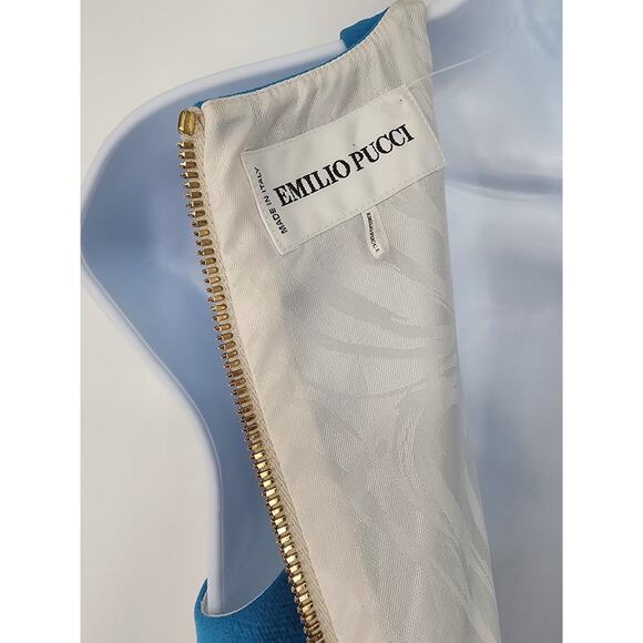 Emilio Pucci Color Block Sleeveless Woolblend Shift Dress Women's Size 34 (US 4) - Picture 7 of 10